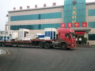 發貨:浙江嘉善兩套無機發泡保溫板設備啟運